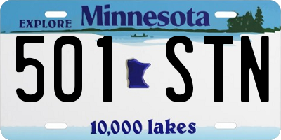 MN license plate 501STN