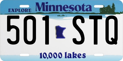 MN license plate 501STQ