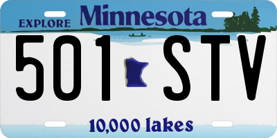 MN license plate 501STV