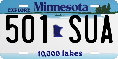 MN license plate 501SUA