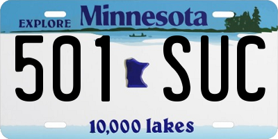 MN license plate 501SUC