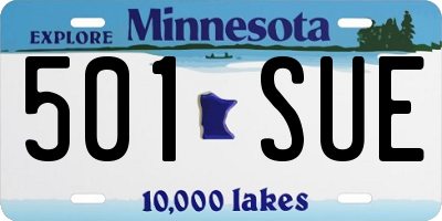 MN license plate 501SUE