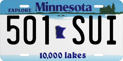 MN license plate 501SUI