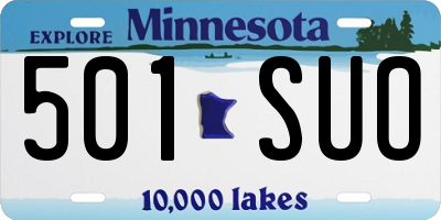 MN license plate 501SUO