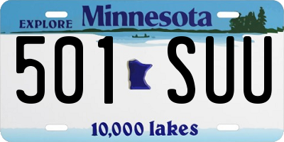 MN license plate 501SUU