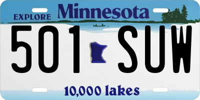 MN license plate 501SUW