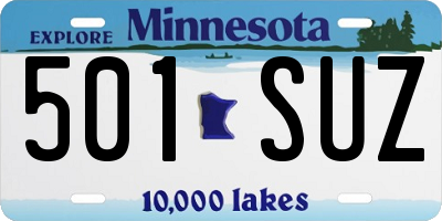 MN license plate 501SUZ