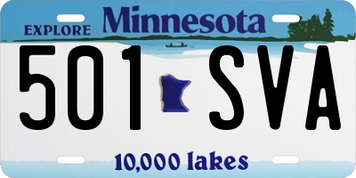 MN license plate 501SVA