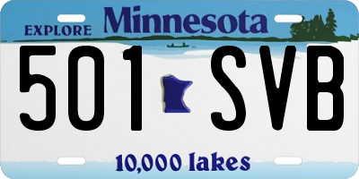 MN license plate 501SVB