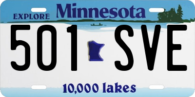 MN license plate 501SVE