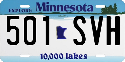 MN license plate 501SVH