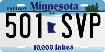 MN license plate 501SVP