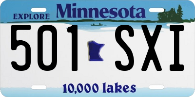 MN license plate 501SXI