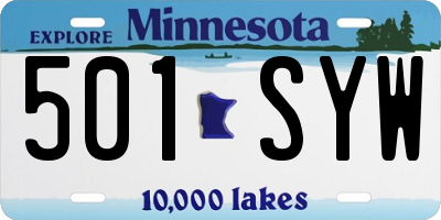 MN license plate 501SYW
