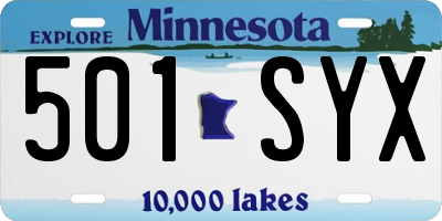 MN license plate 501SYX