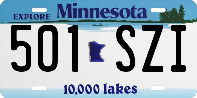 MN license plate 501SZI