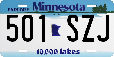 MN license plate 501SZJ