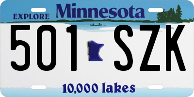 MN license plate 501SZK