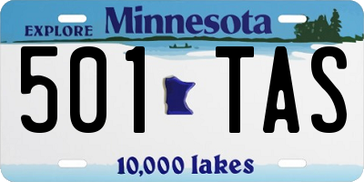 MN license plate 501TAS