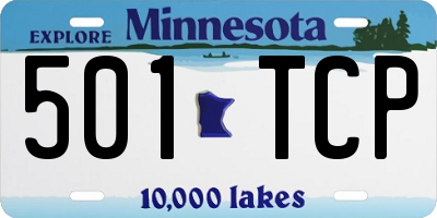 MN license plate 501TCP