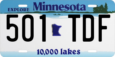 MN license plate 501TDF