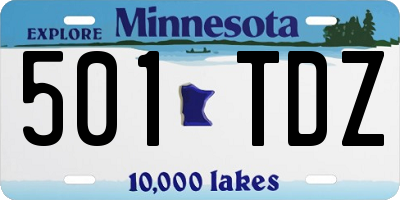 MN license plate 501TDZ