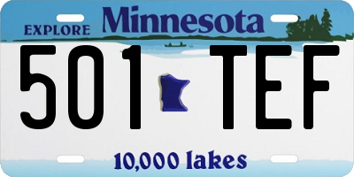 MN license plate 501TEF