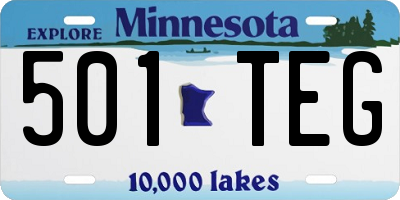 MN license plate 501TEG