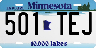 MN license plate 501TEJ
