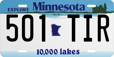 MN license plate 501TIR