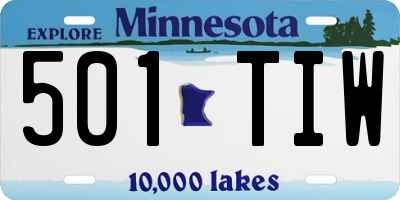 MN license plate 501TIW