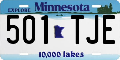 MN license plate 501TJE