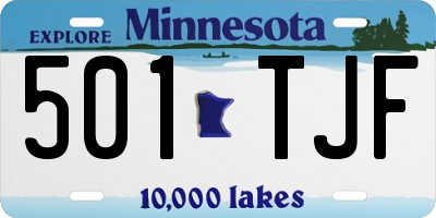 MN license plate 501TJF