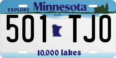 MN license plate 501TJO