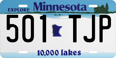 MN license plate 501TJP