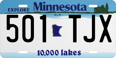 MN license plate 501TJX