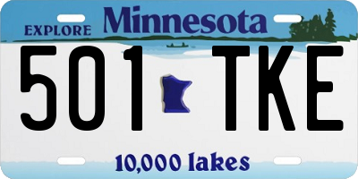 MN license plate 501TKE