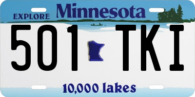 MN license plate 501TKI
