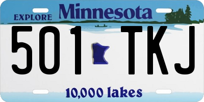 MN license plate 501TKJ