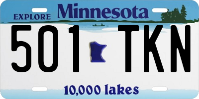 MN license plate 501TKN