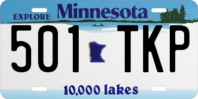 MN license plate 501TKP