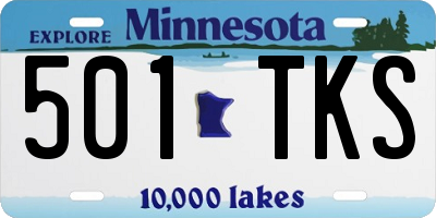 MN license plate 501TKS