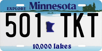 MN license plate 501TKT