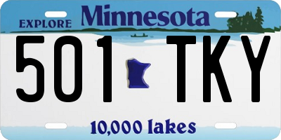 MN license plate 501TKY