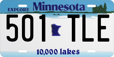 MN license plate 501TLE