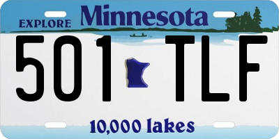 MN license plate 501TLF