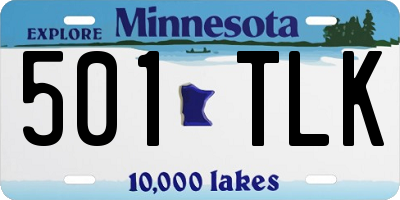 MN license plate 501TLK