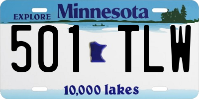 MN license plate 501TLW