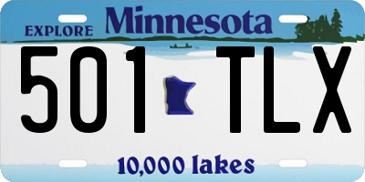 MN license plate 501TLX