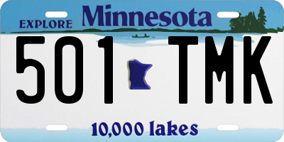 MN license plate 501TMK